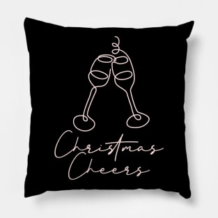 Christmas Cheers Continuous Line Drawings Pillow