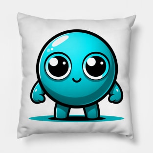 CUTE CYAN PEA (ERVILHA CIANO FOFA) Pillow