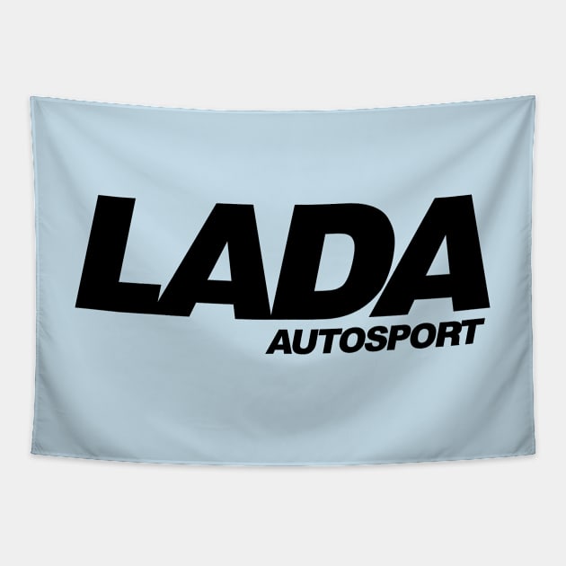 Lada Autosport logo (black) Tapestry by GetThatCar