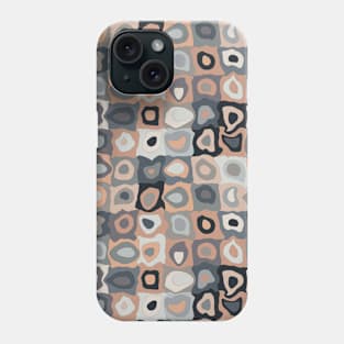 European Tile  - Retro Geometric Wobbly Square Grid Pattern Phone Case