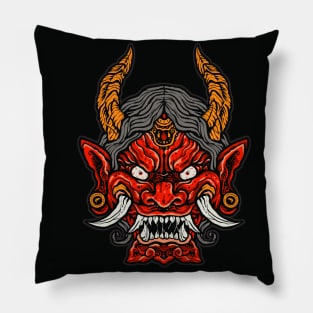 Japanese Oni Demon mask Pillow