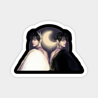 White and Black Swan Taehyung Magnet