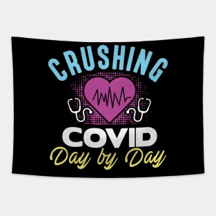 Crushing Covid Day By Day Tapestry