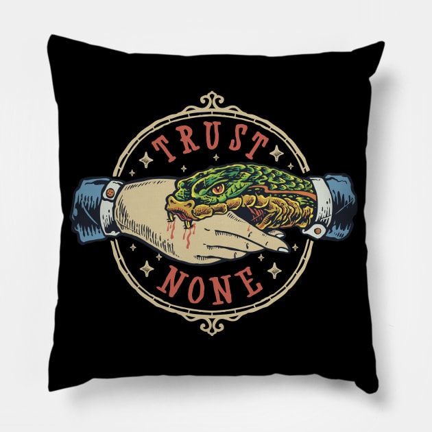 Trust None Snake Bite Pillow by Mako Design 