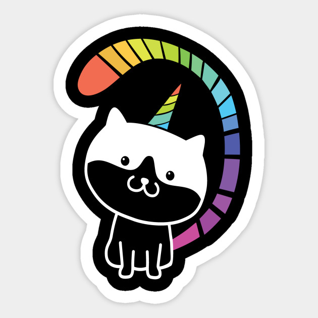Cat Unicorn Unicat Rainbow Cat Unicorn Sticker Teepublic Au