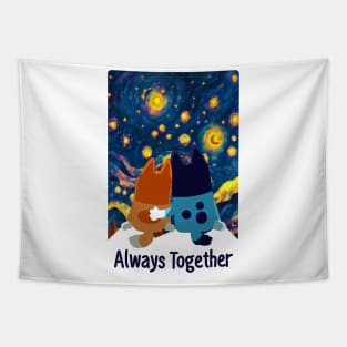 BLUEY ALWAYS TOGETHER Tapestry