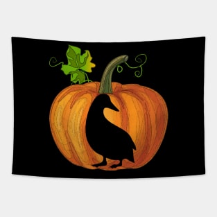 Duck in pumpkin Tapestry