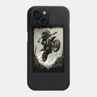 Dirt bike stunt mid air Phone Case