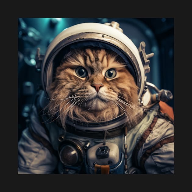 Astronaut Cat in Space - Cymric by Merchgard