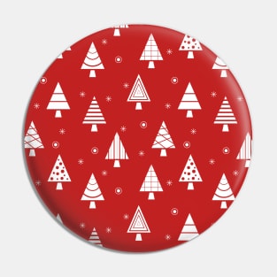 Christmas Tree Pattern (red) Pin