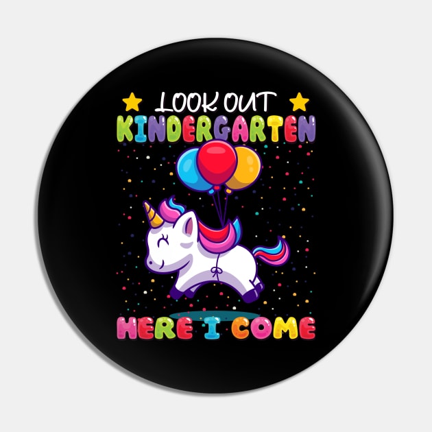 Kindergarten Here I Come Unicorn Enrollment Pin by auviba-design