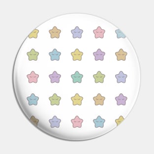 Colorful Stars with eyelashes Pin