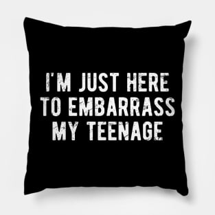 Dad Joke I'm Just Here To Embarrass My Teenage Cool Pillow