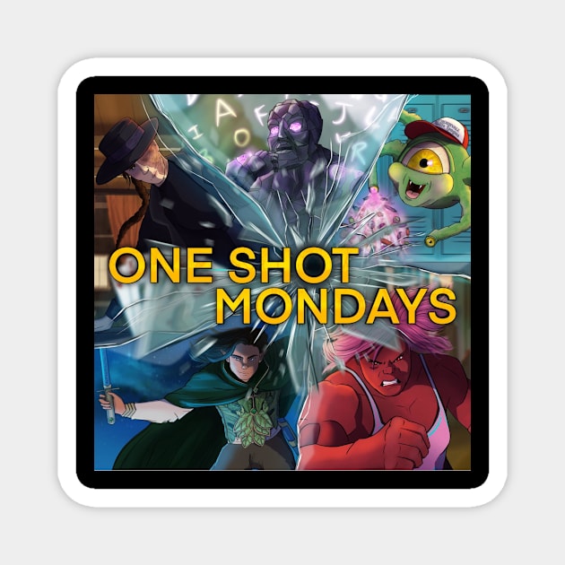 One Shot Mondays Logo Magnet by Thornvale Store