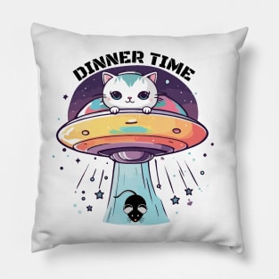 Dinner time. Uap ufo ufo cat. Funny. Pillow