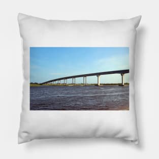 Bridge To Sunset Beach Pillow