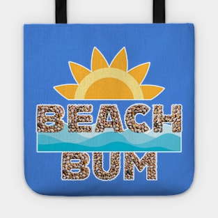 Beach Bum - with lettering in sea shells Tote