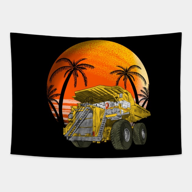 dump truck mining truck Tapestry by damnoverload