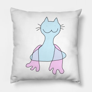 Ghost cat blob Pillow