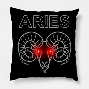 Aries | Evil Red Eyed Ram Pillow