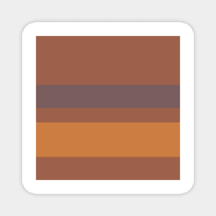 A supreme commixture of Carolina Blue, Mocha, Dark Taupe, Redwood and Dull Orange stripes. Magnet