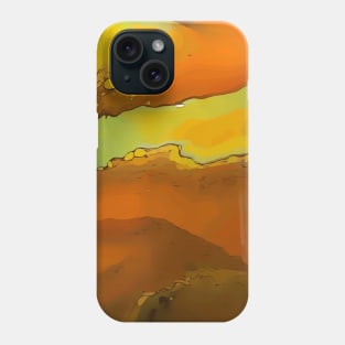 Orange with Lime River Organic Textures - WelshDesignsTP001 Phone Case