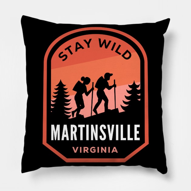 Martinsville Virginia Hiking in Nature Pillow by HalpinDesign