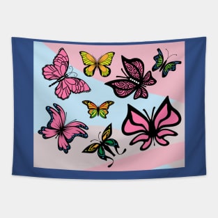 Beautiful Colorful Butterflies Tapestry