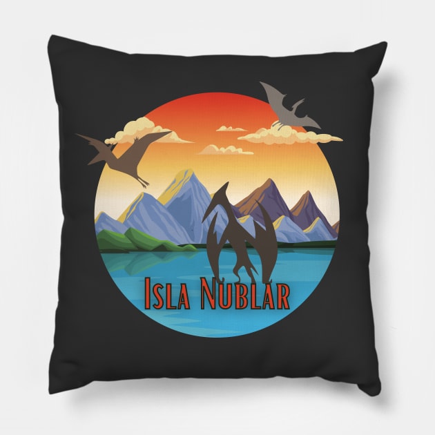 Jurassic Park Isla Nublar Pillow by Jurassic Merch