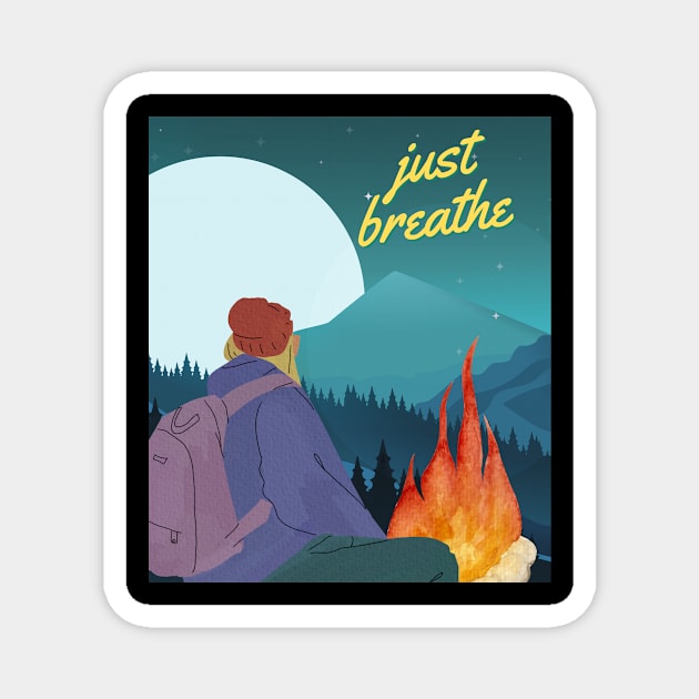 Just breathe Magnet by Benjamin Customs