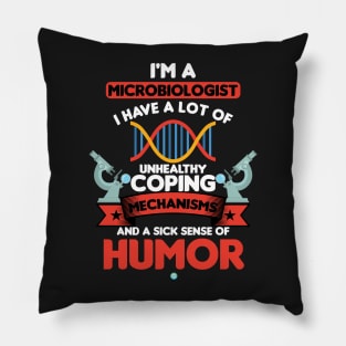 Funny Microbilogist Student Gift Pillow