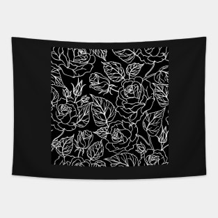 Minimalist Roses Tapestry