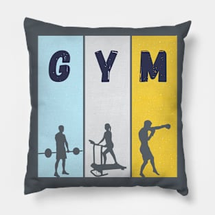 Colorful Minimalist Gym Sports Pillow