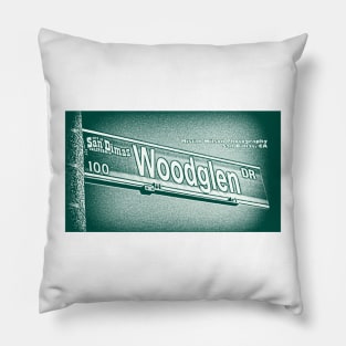 Woodglen Drive, San Dimas, California by Mistah Wilson Pillow