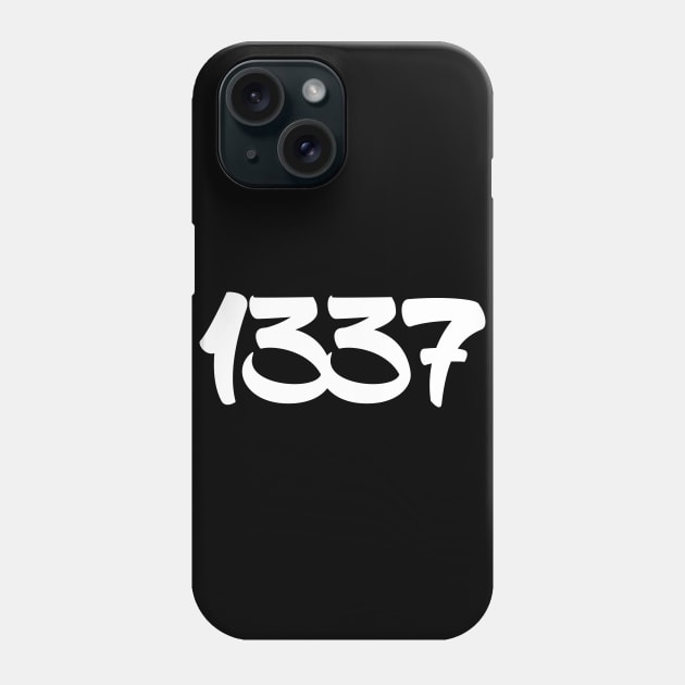 1337 leet gamer white gift idea Phone Case by Monstershirts