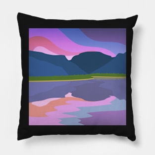 Sunset Mountain Lake Pillow