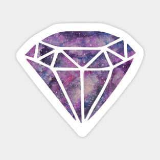 Galaxy Diamond | Purple + Pink Diamond | Watercolor Galaxy Diamond Magnet