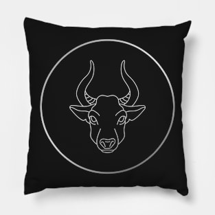 Taurus Zodiac Art Silver Pillow