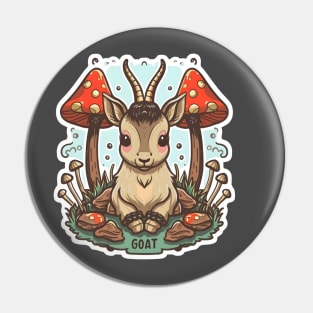 "Mushroom Meadow: A Playful Encounter with a Kid" Pin