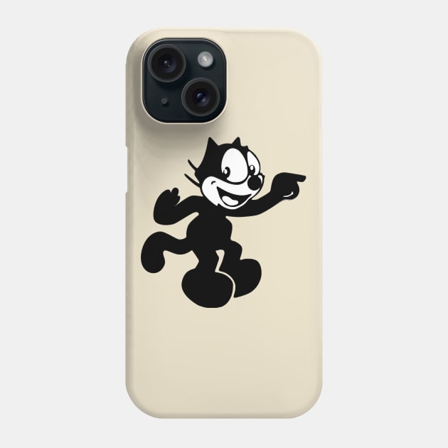 The Black Cat Phone Case by Midcenturydave