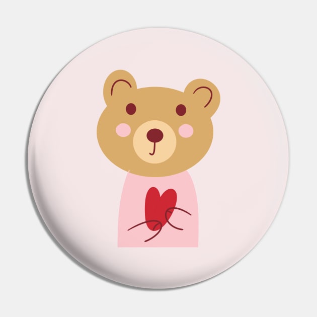 Girl Bear Pin by KathyO