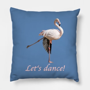 Let's dance flamingo Pillow