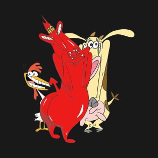 Cow and Chicken with Red Guy T-Shirt