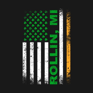 Irish American Flag ROLLIN, MI T-Shirt