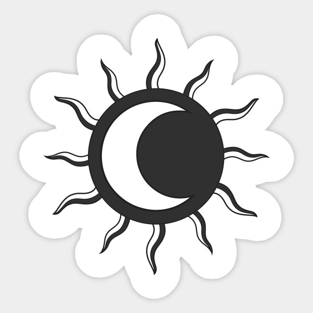 Sun And Moon Sun And Moon Sticker Teepublic