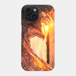 Sunset inside heart wave Phone Case