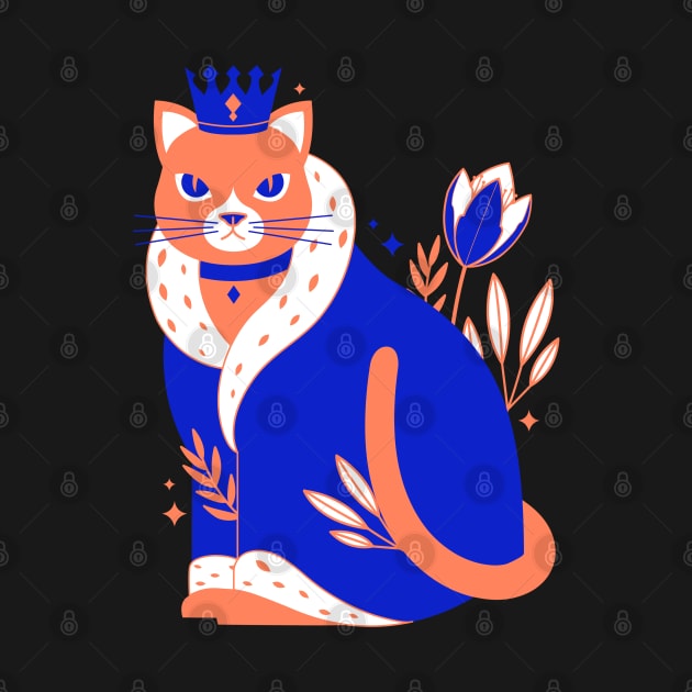 Royal Cat - Cat Lovers - Feline with a Crown by Abstract Designs