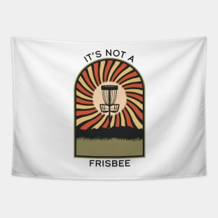 It's Not A Frisbee | Disc Golf Vintage Retro Arch Mountains Tapestry