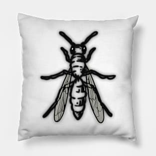 Honey Bee - Vintage Scientific Illustration gift for honey bees lovers Pillow