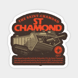 ST CHAMOND - WW1 French Tank Magnet